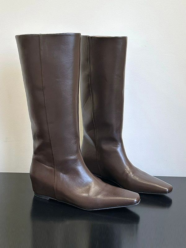 Pointed-Toe Split-Joint Pumps Boots