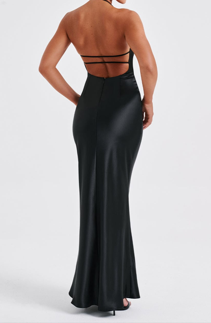 Magenta Maxi Dress - Black