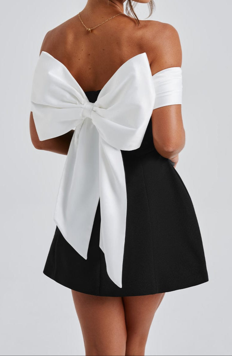Vinceta Mini Dress - Black/White