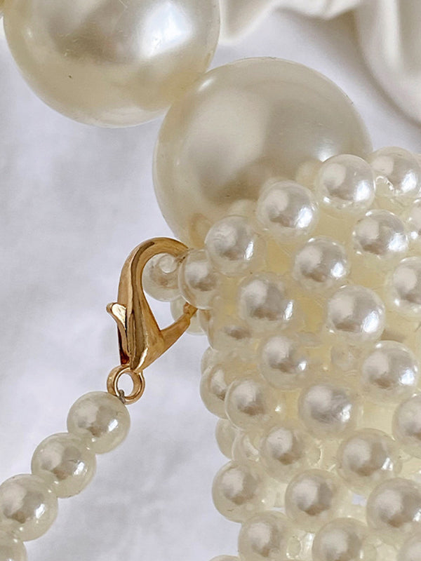 Beaded Solid Color Shoulder Bags Handbags Bags Accessories Bags