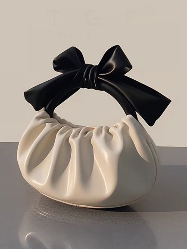 Bowknot Pleated Split-Joint Handbags Bags Accessories Bags