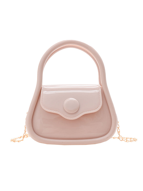 Chains Solid Color Satchels Crossbody Bags