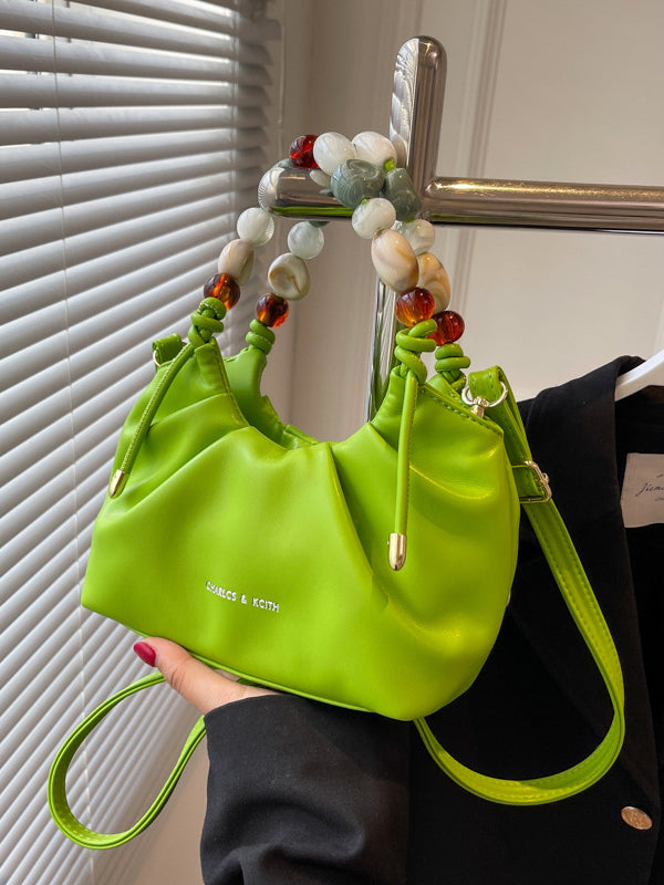 Beaded Pleated Split-Joint Handbags Shoulder Bags