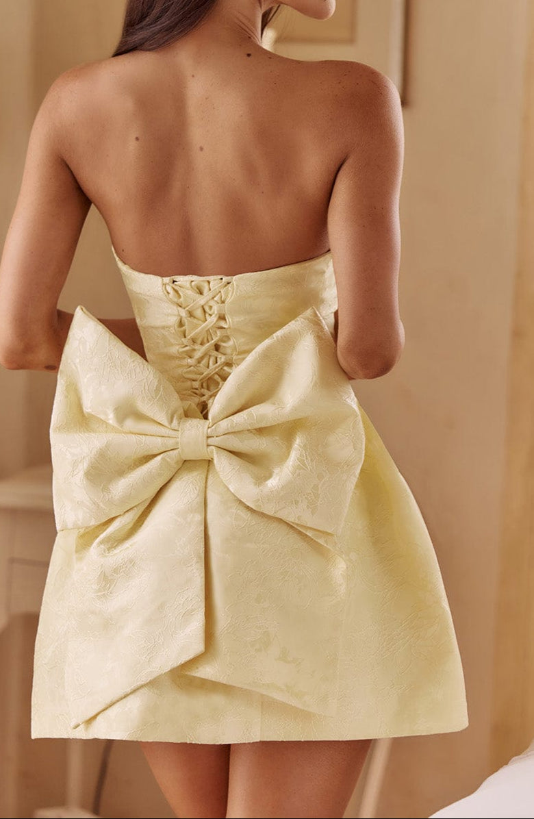 Renata Mini Dress - Lemon