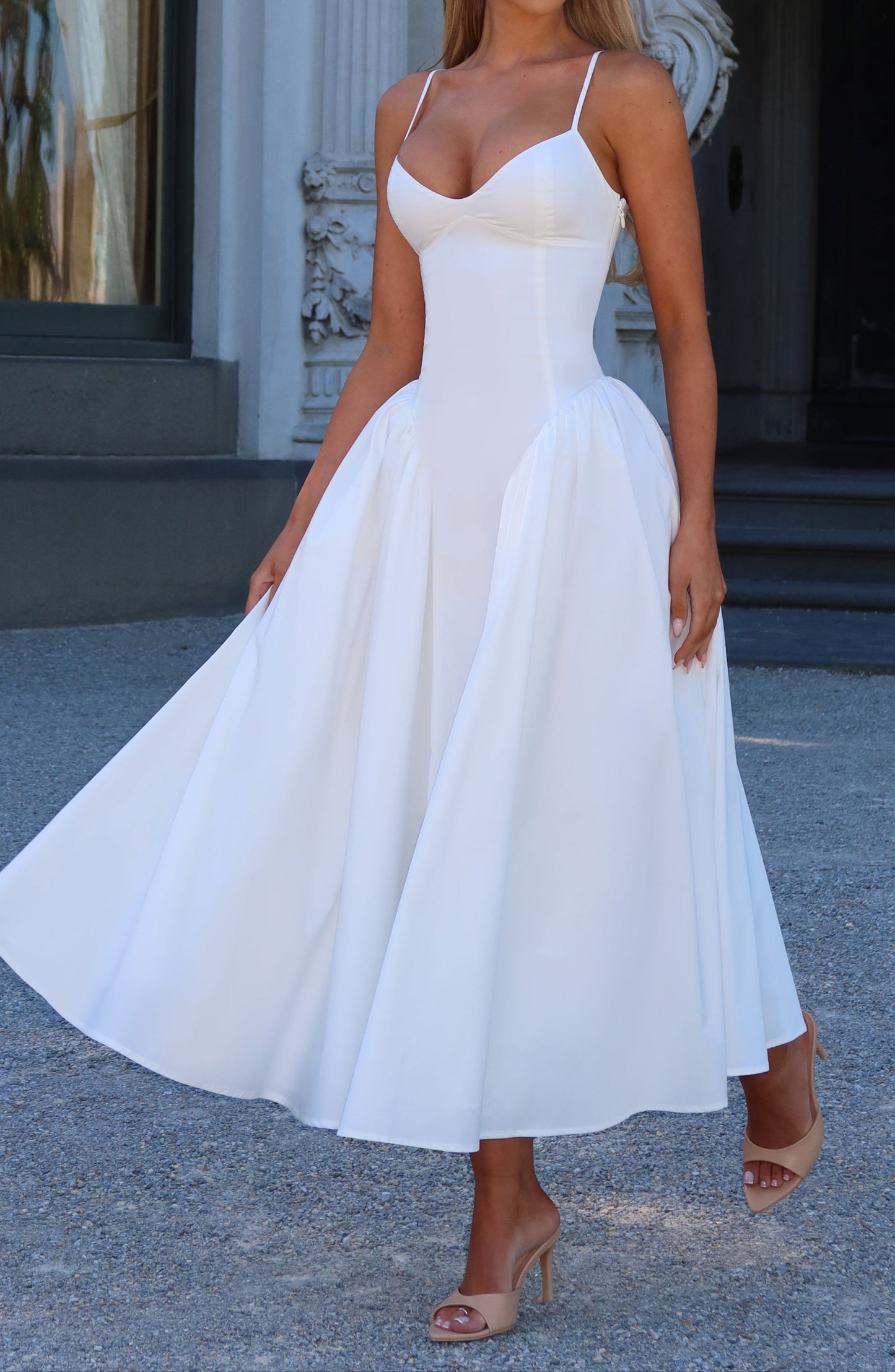 Regina Midi Dress - Ivory