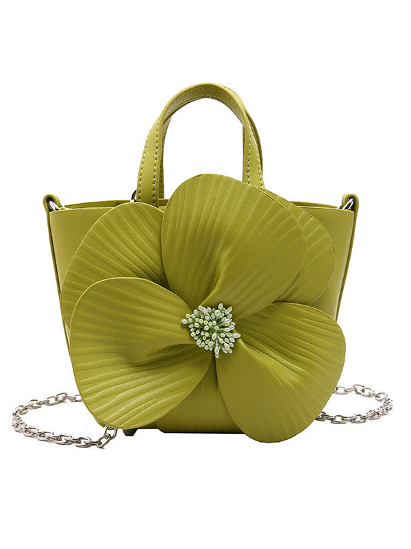 Flower Shape Pleated Split-Joint Tote Bags Handbags Crossbody Bags Bags
