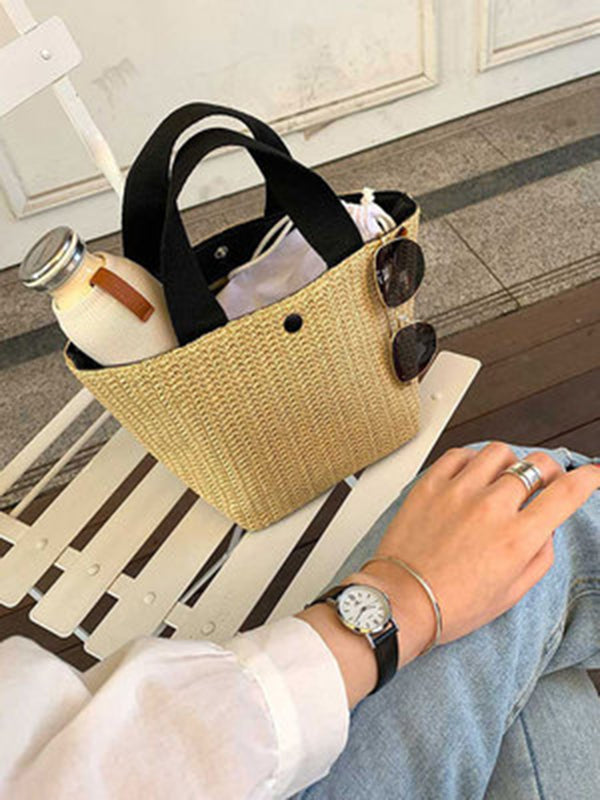 Split-Joint Woven Handbags Bags Accessories Bags