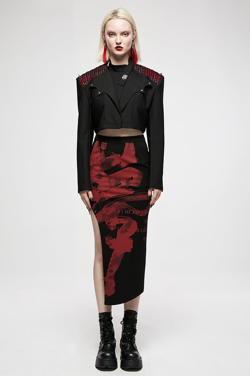 Women's Daily Hollowing Out & Mesh Liner Denim Slim Design Clothes Gray Mini Skirt