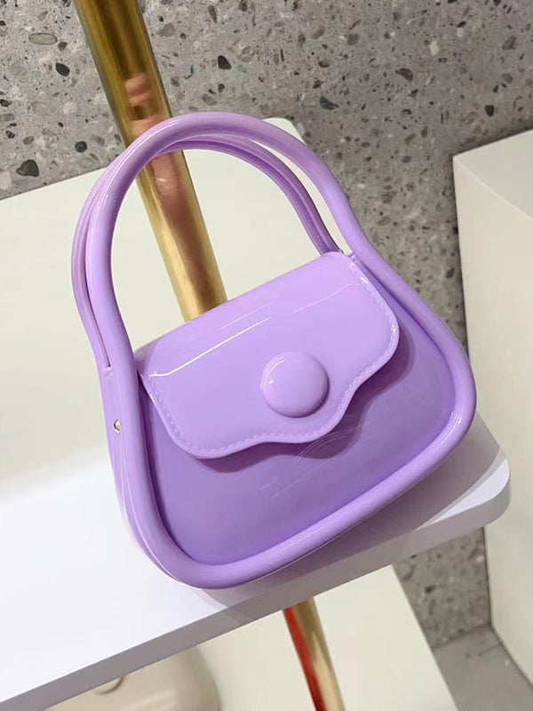 Chains Solid Color Satchels Crossbody Bags