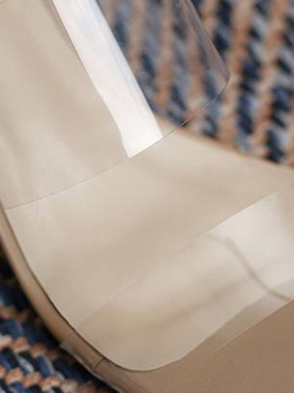 Open Toe Transparent Slippers Pumps