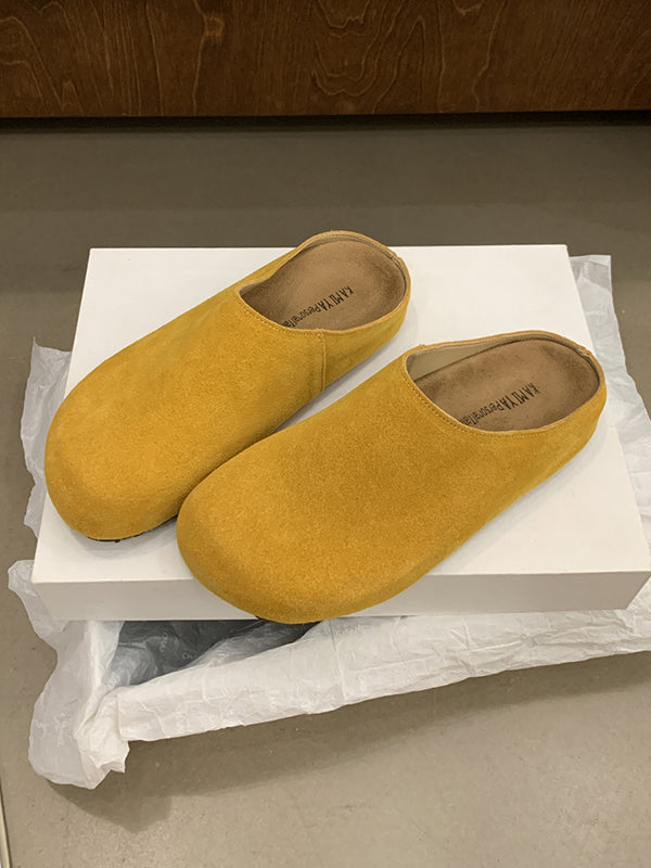 Round-Toe Split-Joint Slippers&Mules Flat Shoes