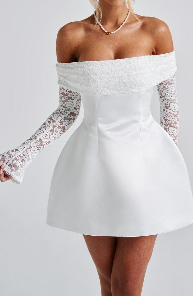 Catalina Mini Dress-Ivory