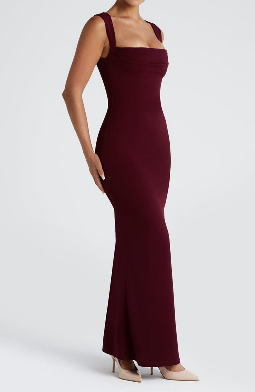 Maia Maxi Dress - Cherry Lacquer