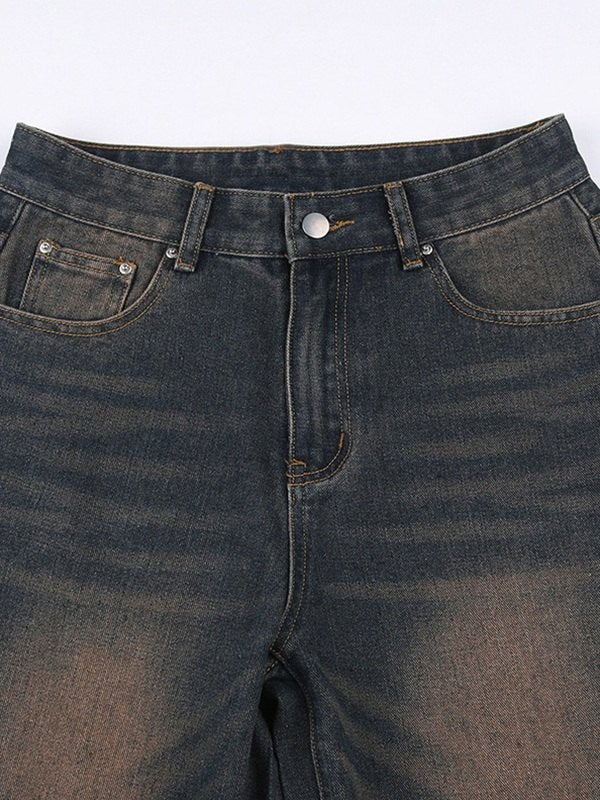 Faded Wash Baggy Boyfriend Jeans