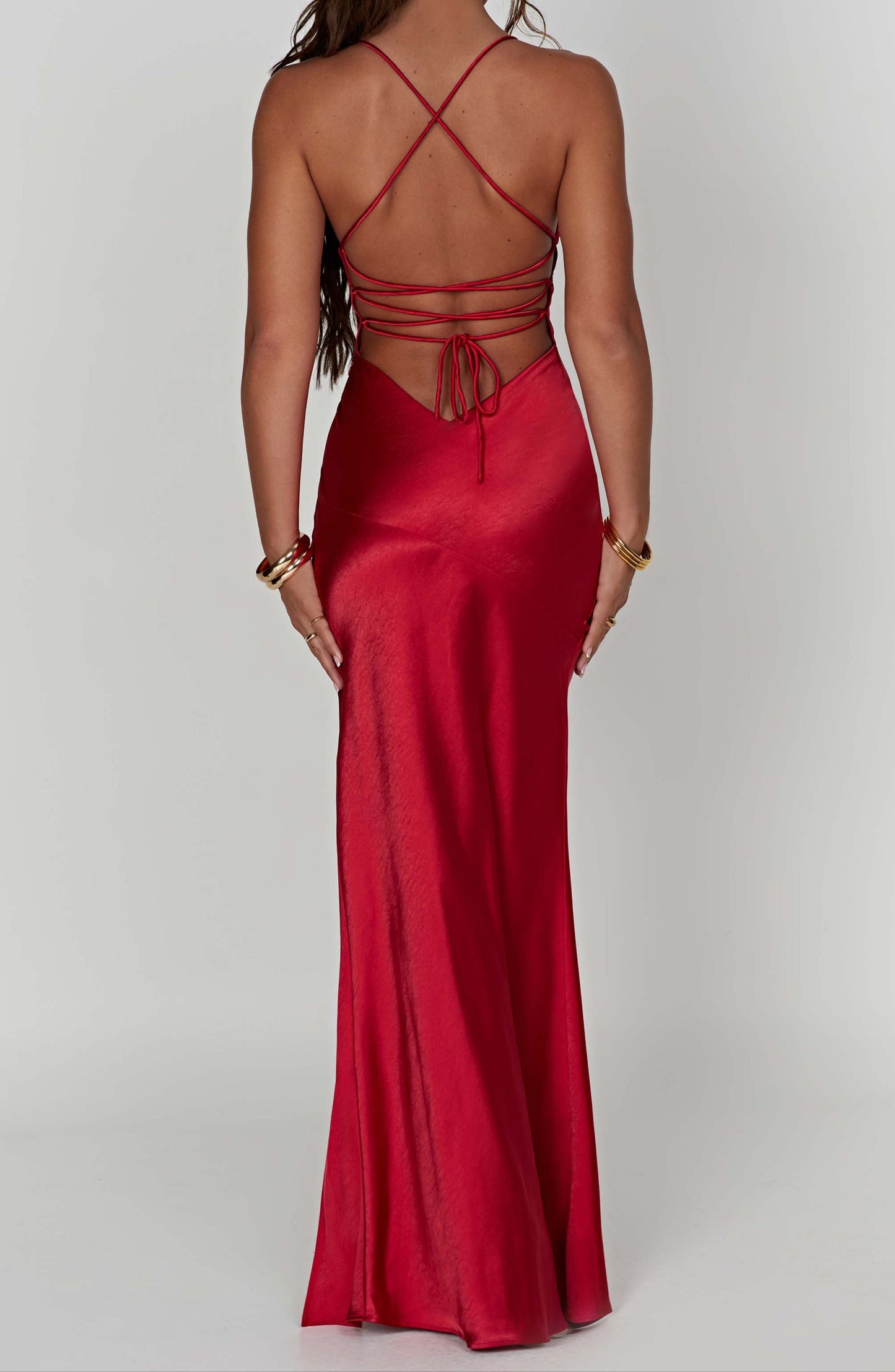 Elena Maxi Dress - Red