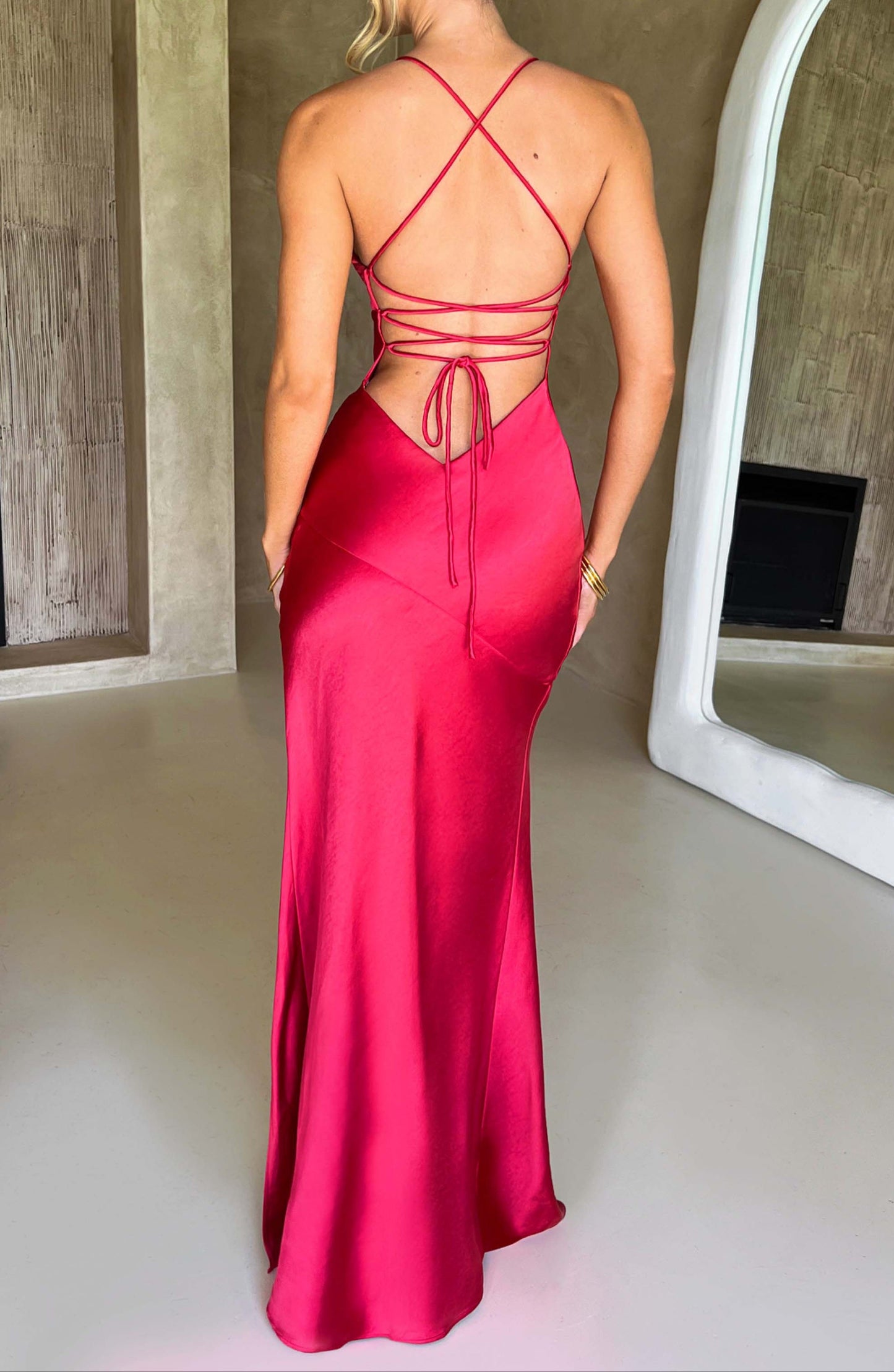 Elena Maxi Dress - Red