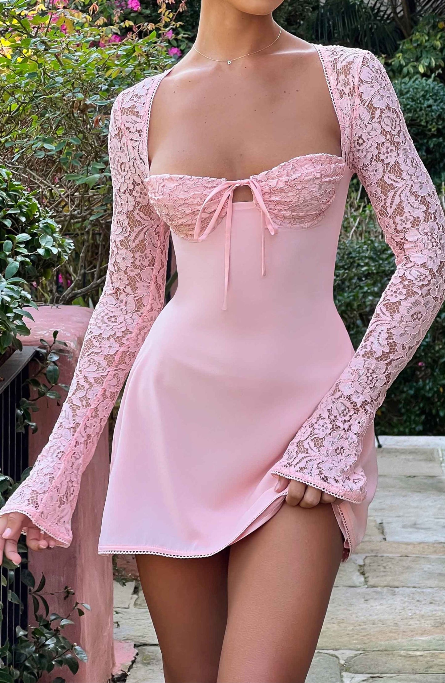 Emilia Mini Dress-Blush