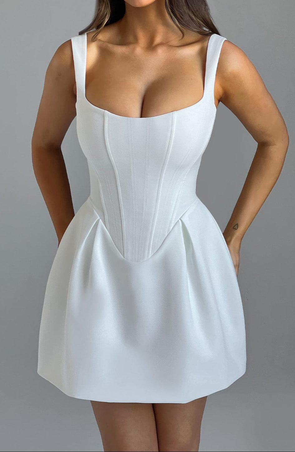 Celia Mini Dress - Ivory