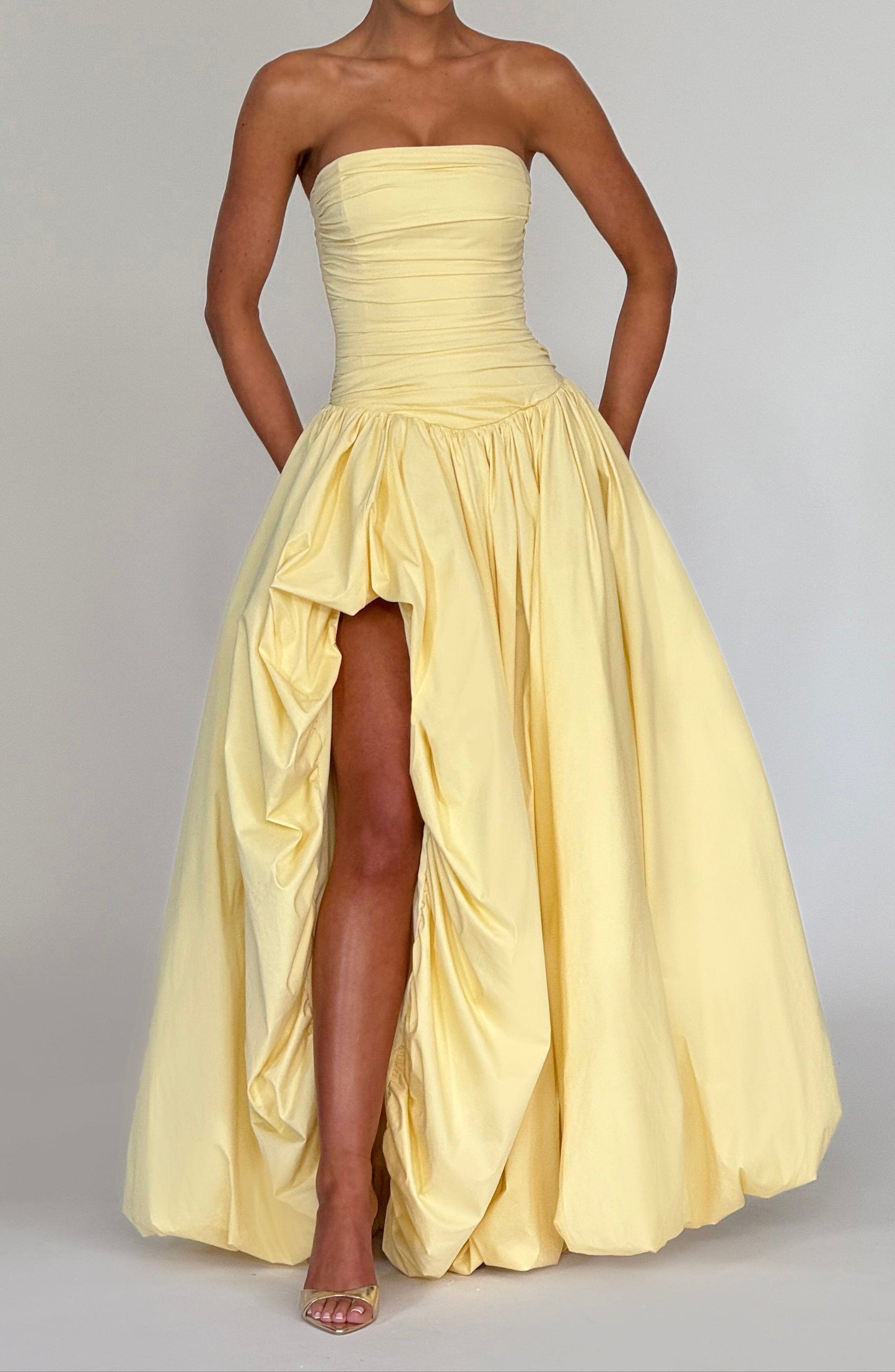 Valencia Maxi Dress - Lemon