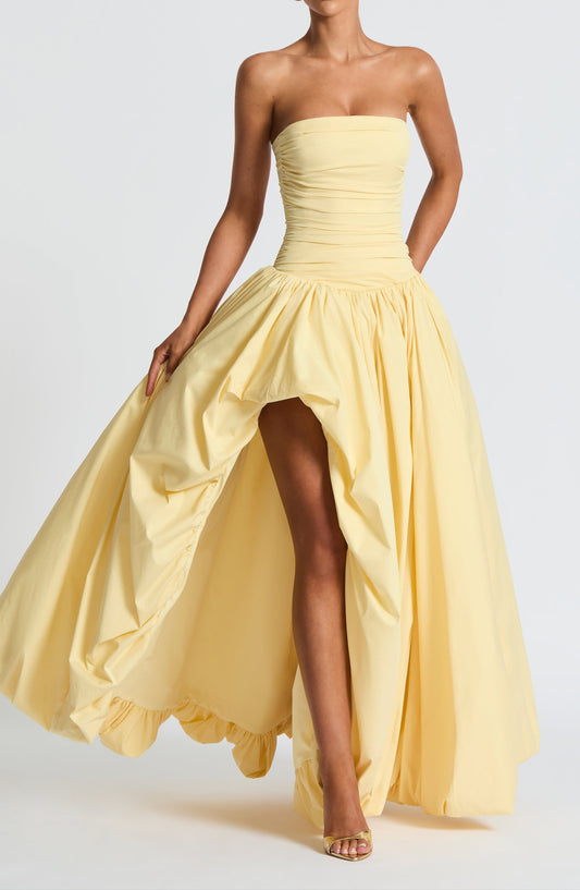 Valencia Maxi Dress - Lemon