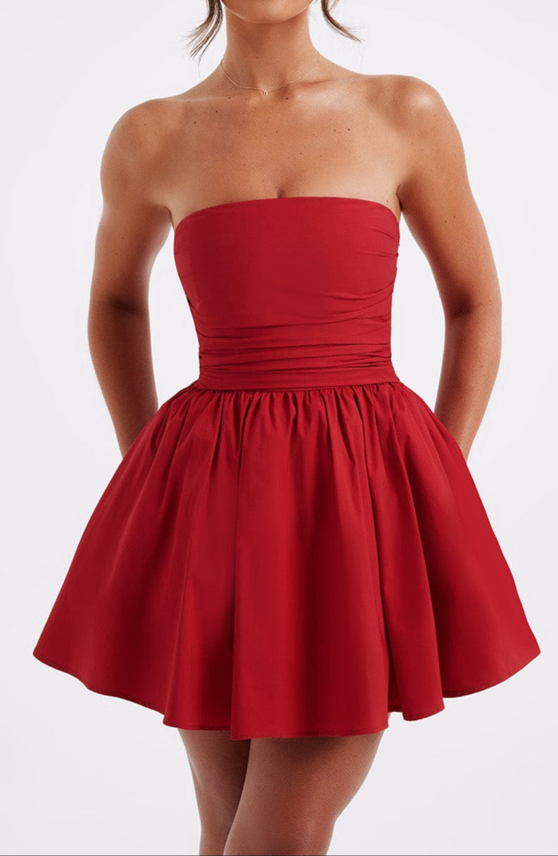 Elvera Mini Dress - Red