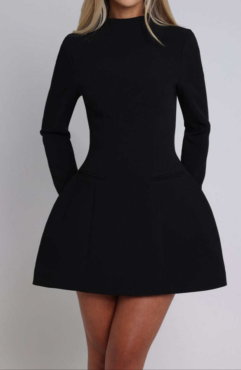 Luna Mini Dress - Black