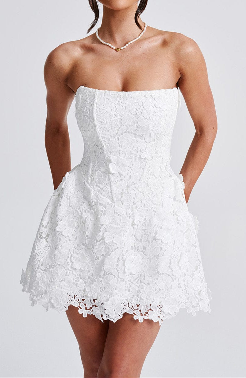 Valery Mini Dress-Ivory