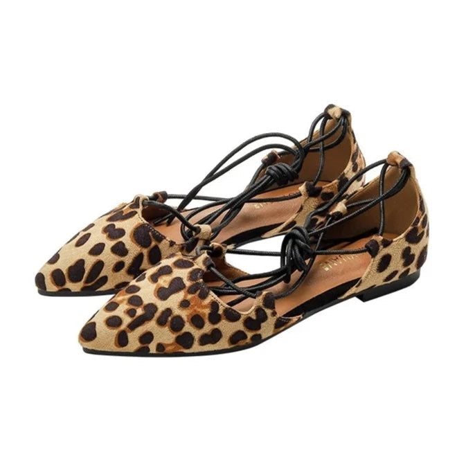 Paulie Faux Suede Lace Up Flats