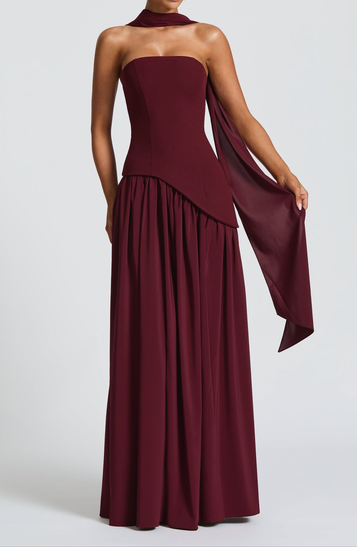 Natale Maxi Dress - Cherry Lacquer