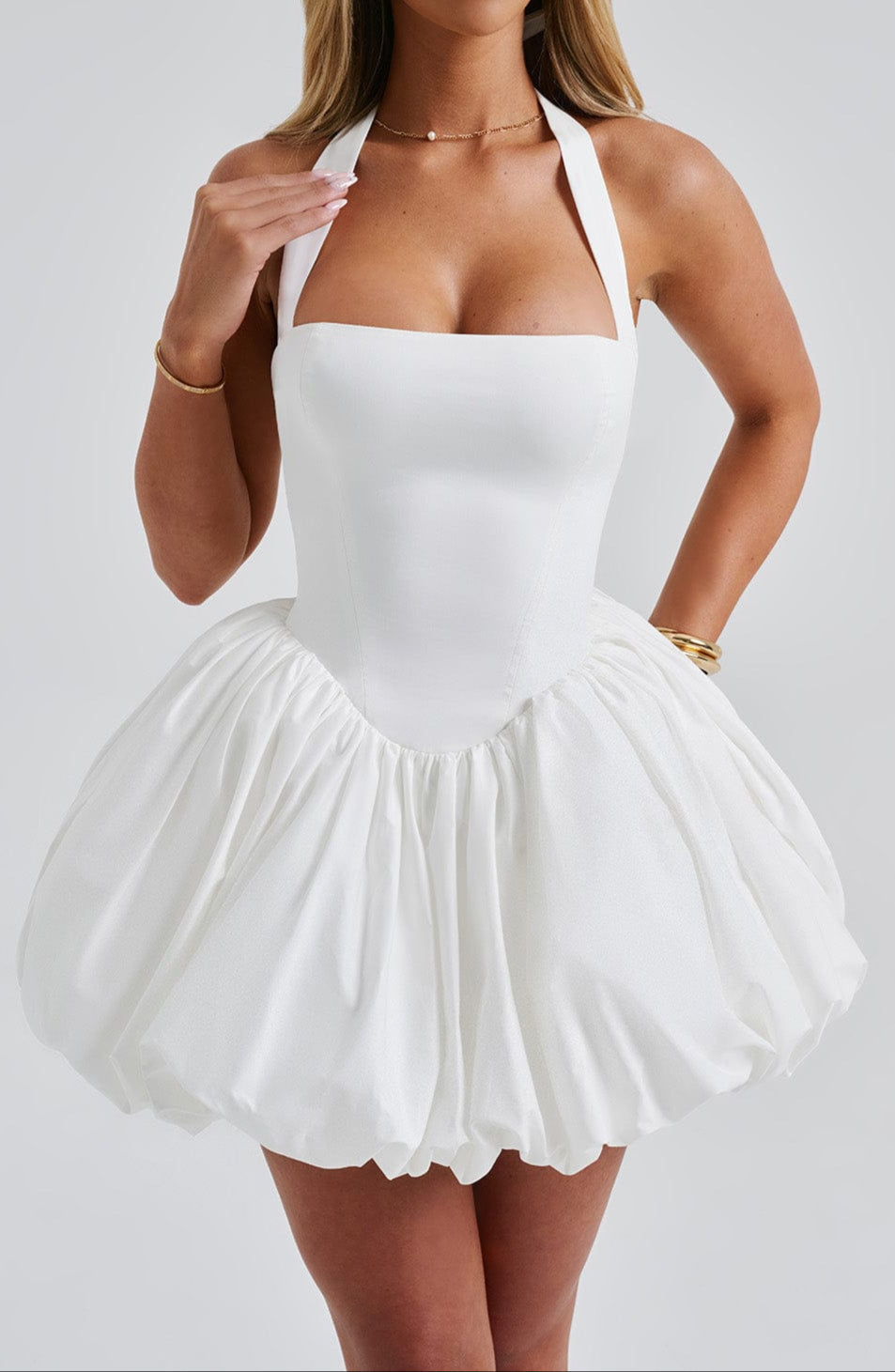 Alexa Mini Dress-Ivory