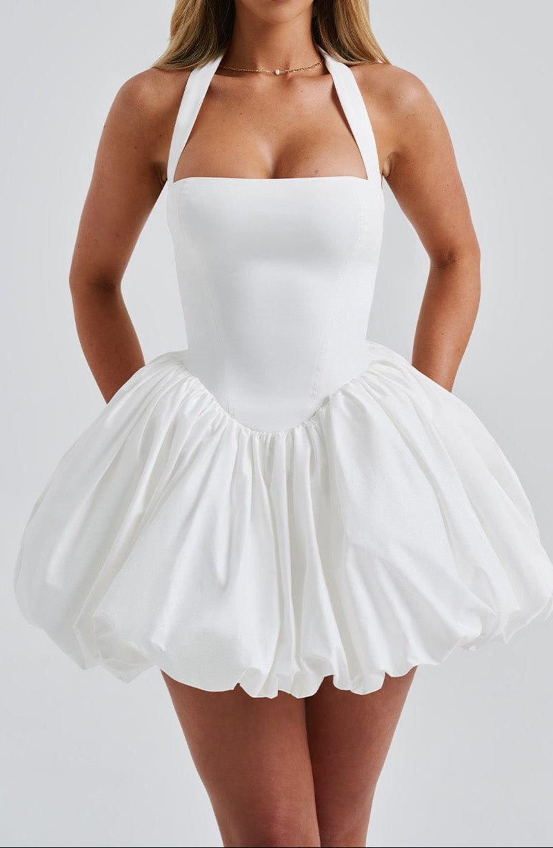 Alexa Mini Dress-Ivory