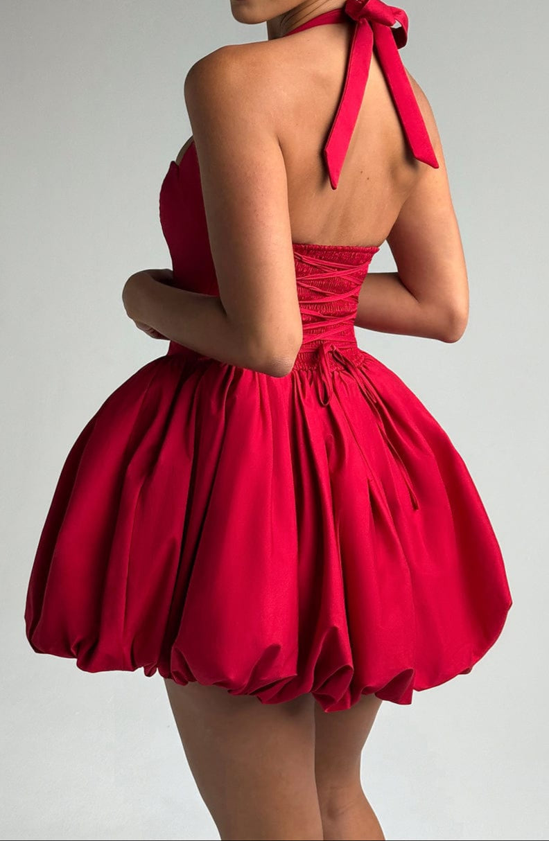 Elena Mini Dress - Red