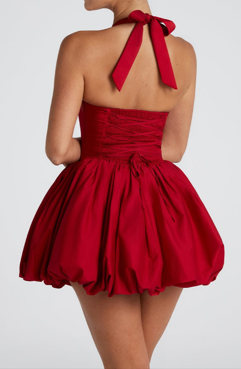 Elena Mini Dress - Red