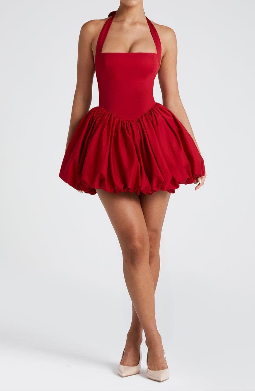 Elena Mini Dress - Red