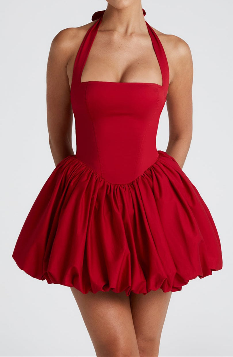 Elena Mini Dress - Red