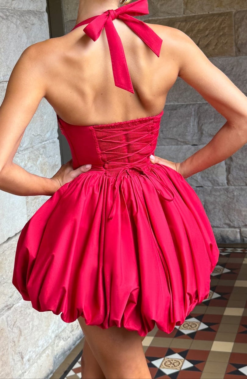 Elena Mini Dress - Red