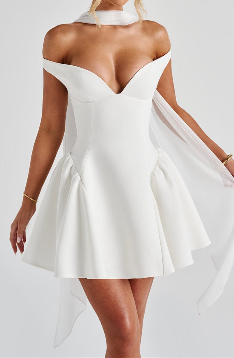 Claudia Mini Dress - Ivory