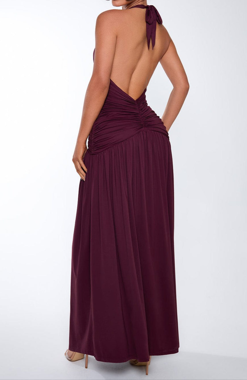 Fiorella Maxi Dress - Cherry Lacquer