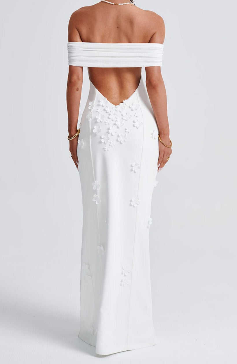María Camila Maxi Dress-Ivory