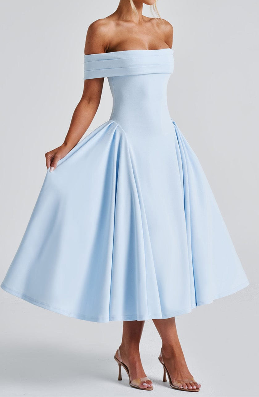 Viola Midi Dress - Blue