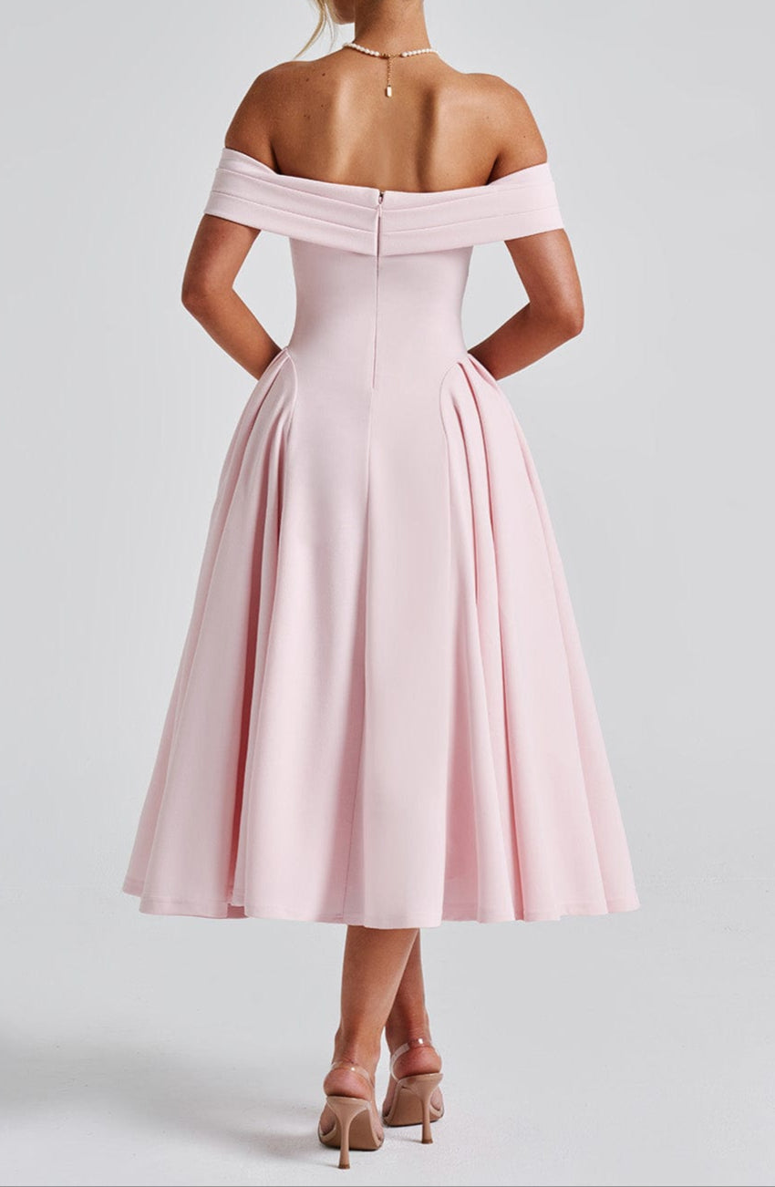 Valeria Midi Dress - Blush