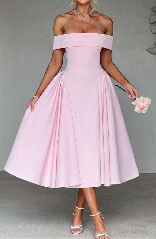 Valeria Midi Dress - Blush