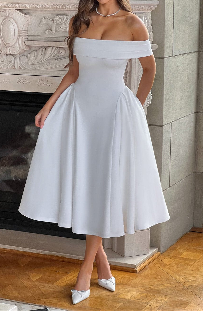 Gianetta Midi Dress - Ivory