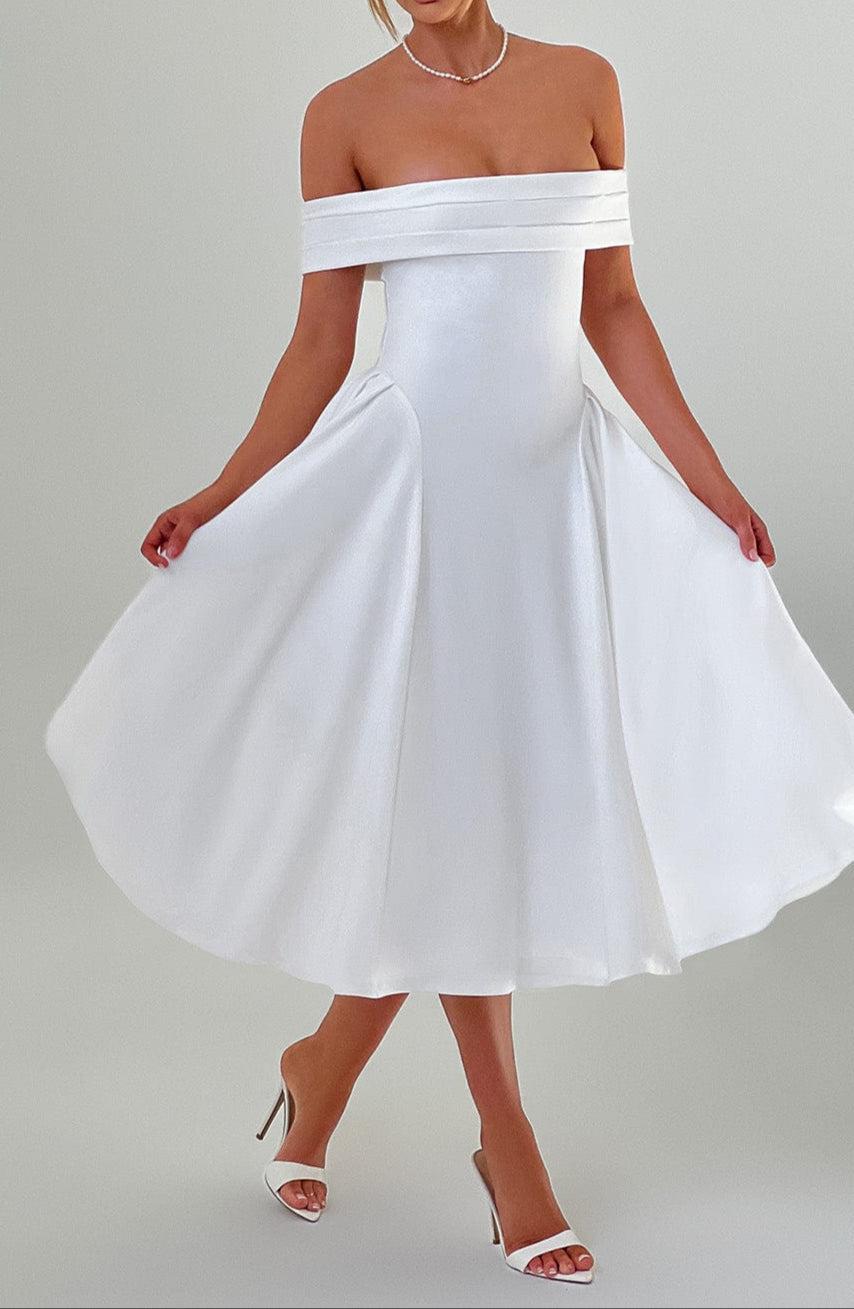 Rafaella Midi Dress - White