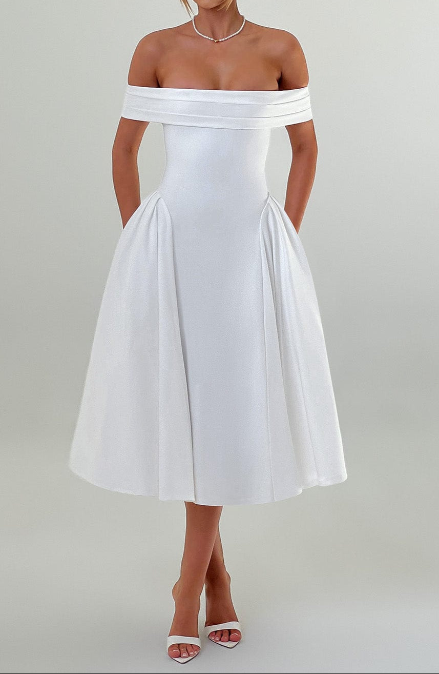 Gianetta Midi Dress - Ivory