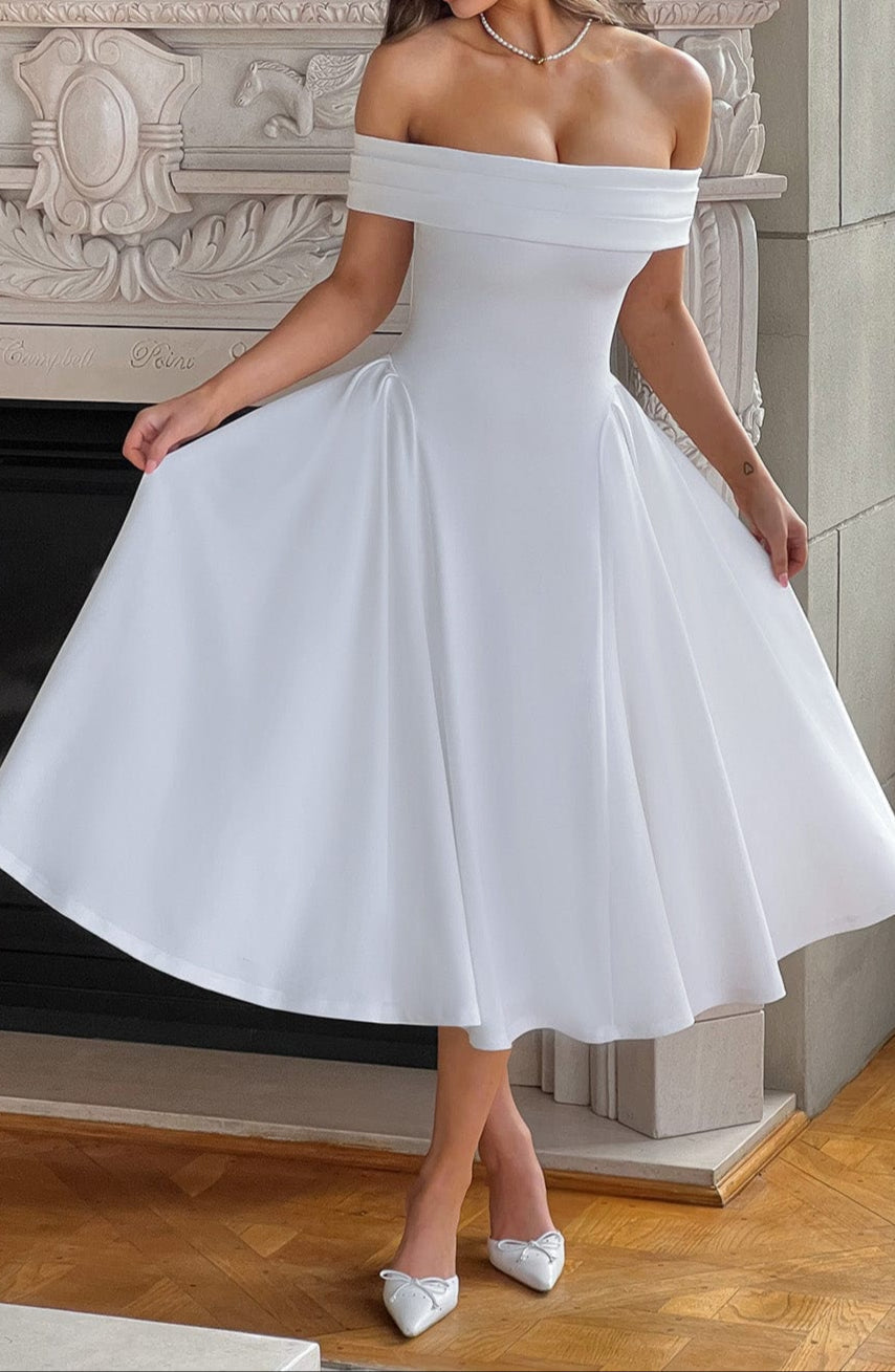 Gianetta Midi Dress - Ivory