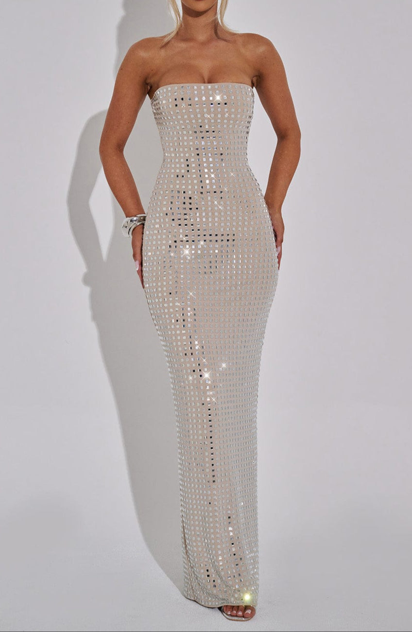 Josefina Maxi Dress-Nude