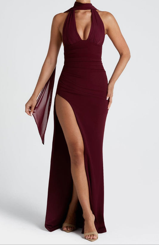 Ariadna Maxi Dress - Cherry Lacquer