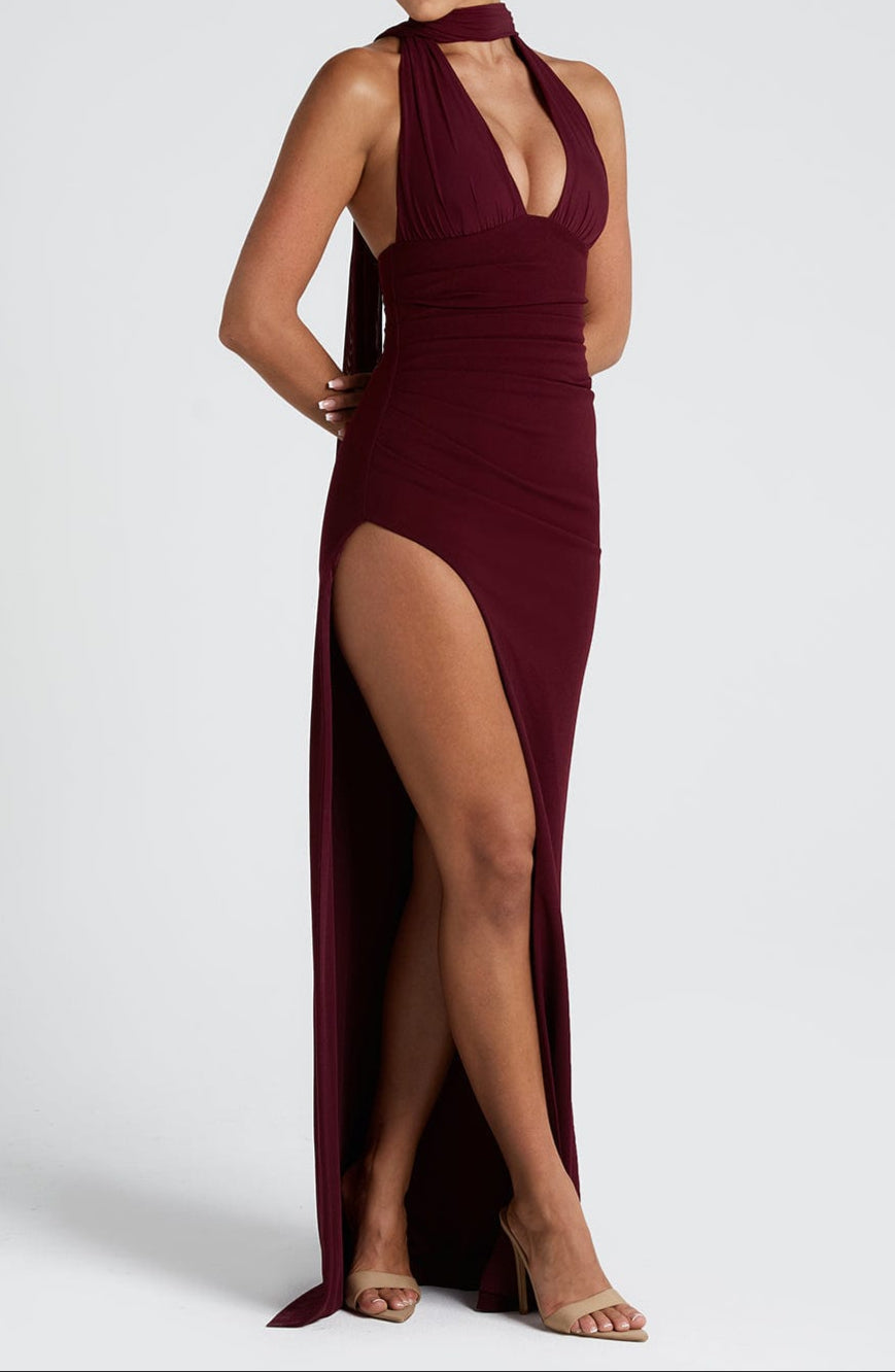 Ariadna Maxi Dress - Cherry Lacquer