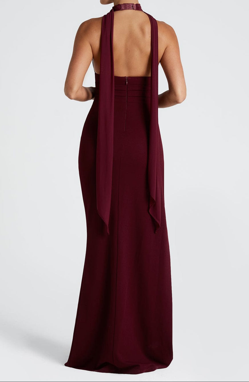 Ariadna Maxi Dress - Cherry Lacquer